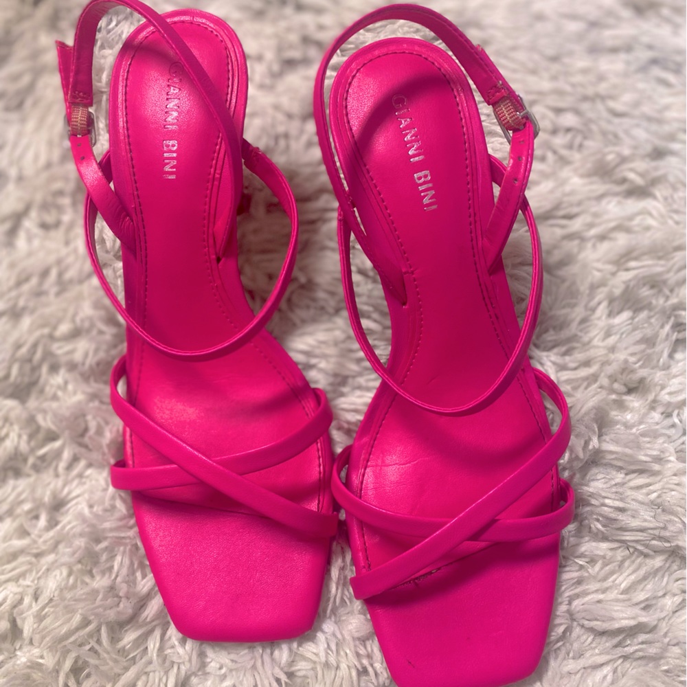 Gianni Bini Hot Pink Strappy Heels